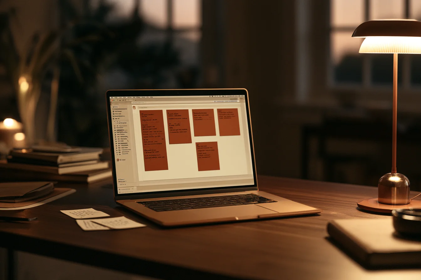 Laptop con pipeline commerciale a colonne